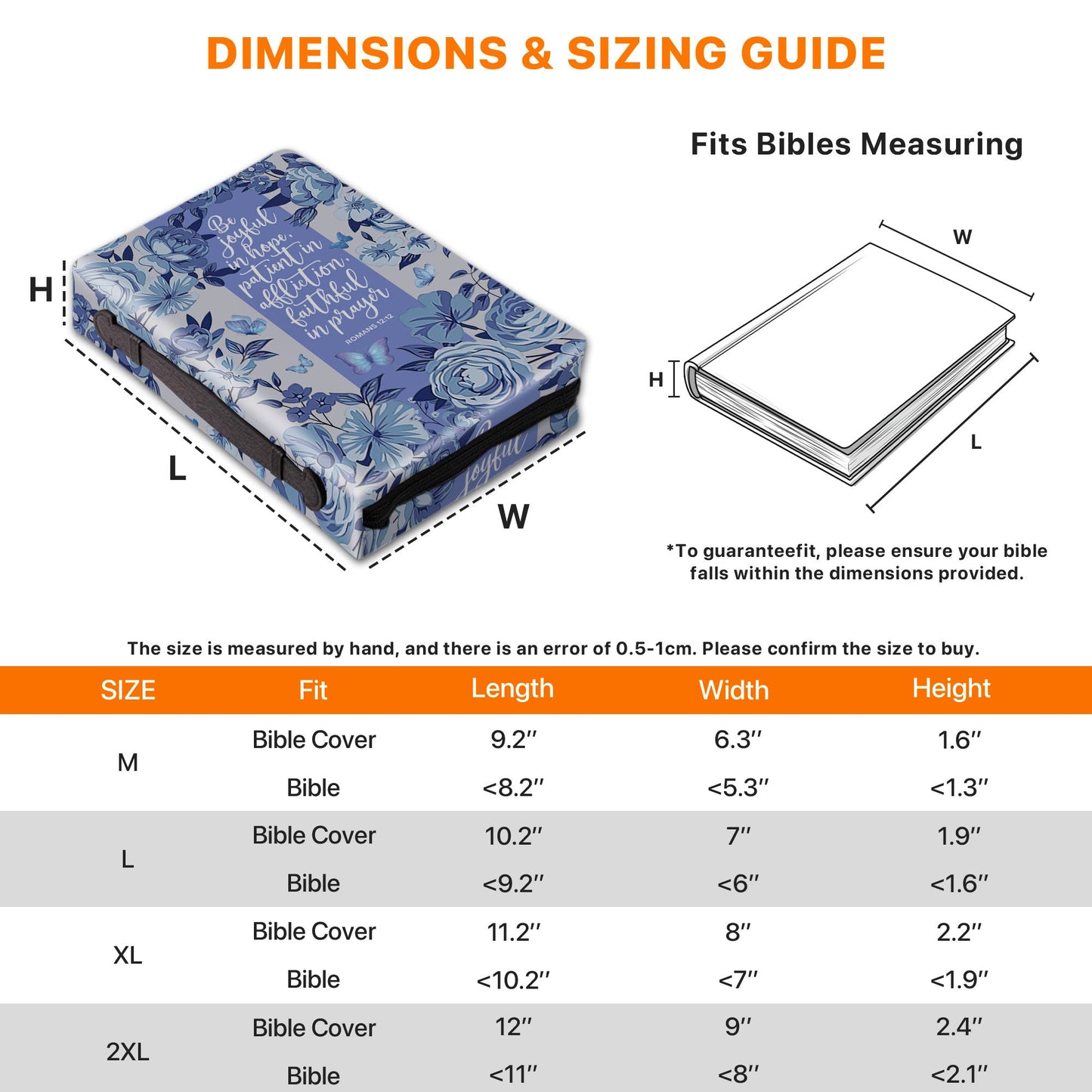 Be Joyful in Hope Quote Leather Book Cover Case