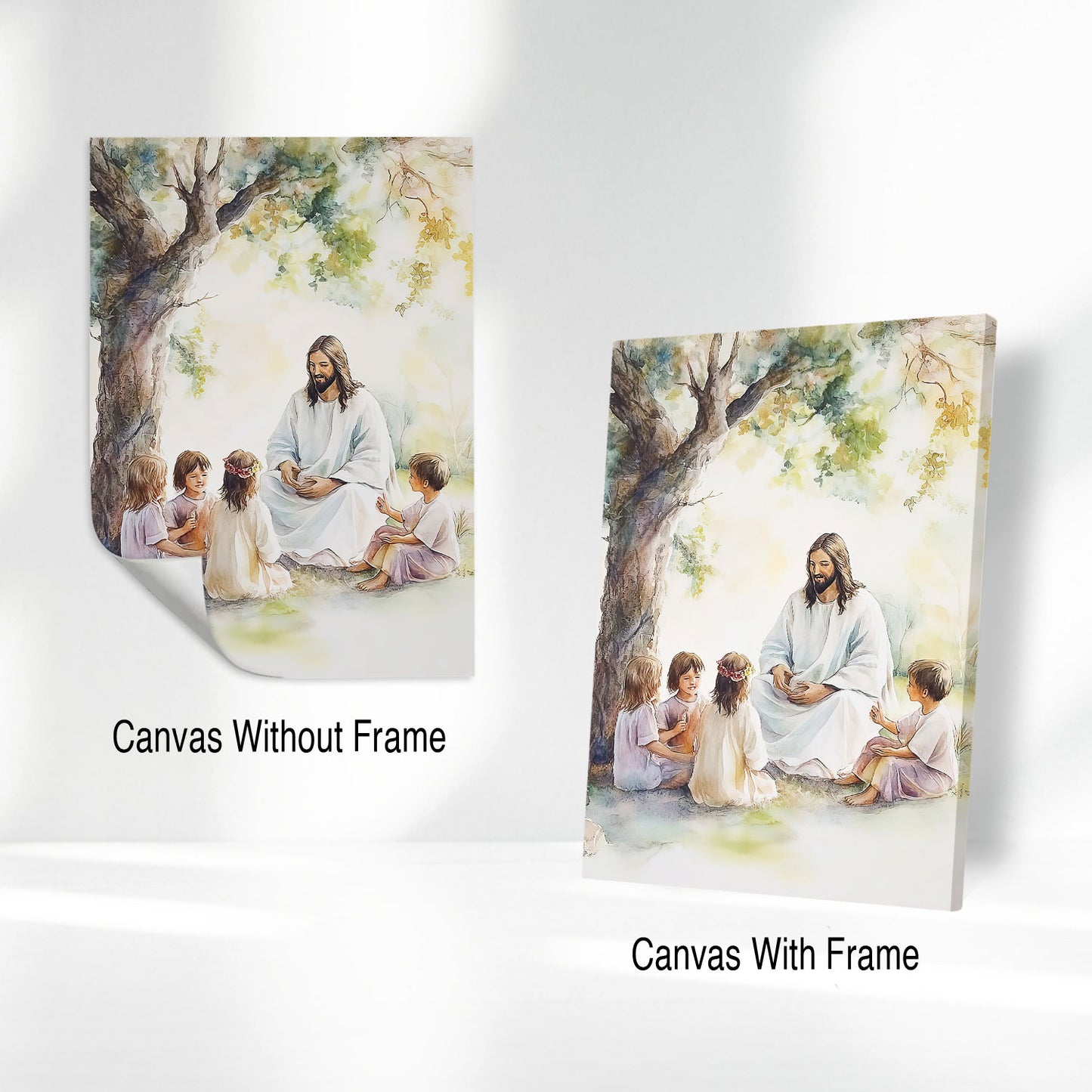 Christian Talking With Children Canvas Wall Art