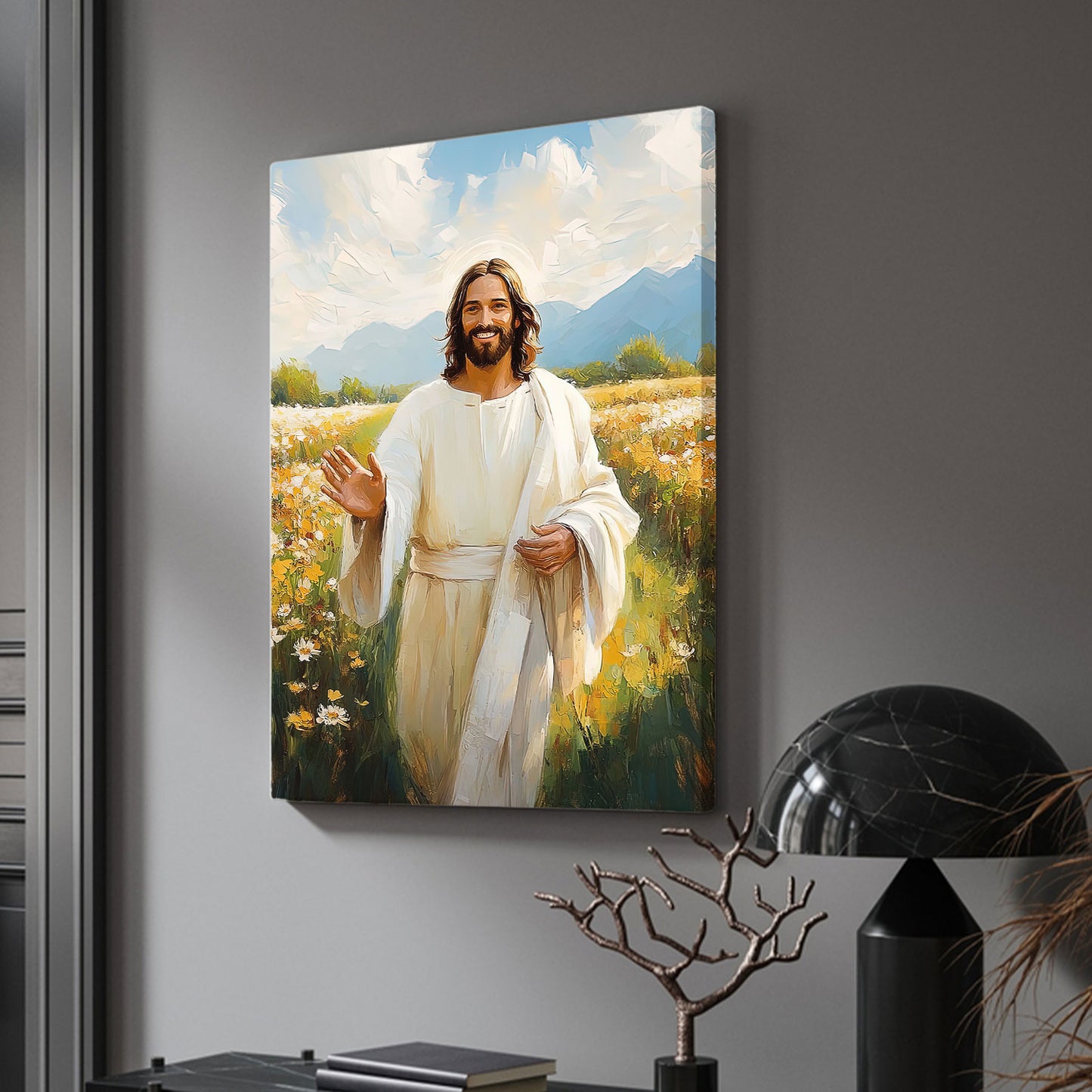 Christian Flower Canvas Wall Art