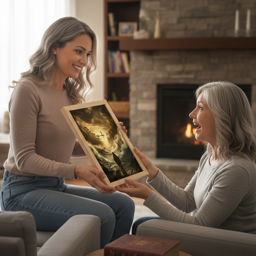 First Rays Morning - Jesus Lamp Painting