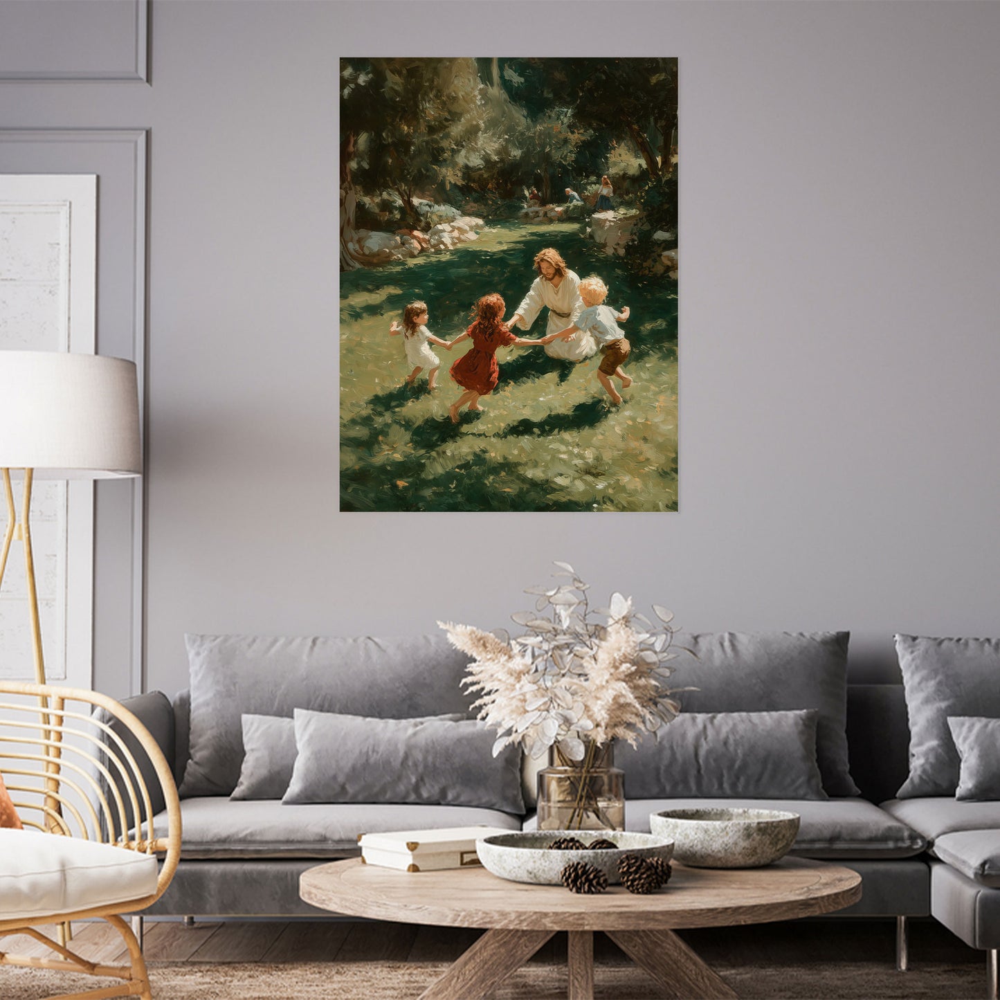 Gentle Scene of Jesus Poster Wall Art