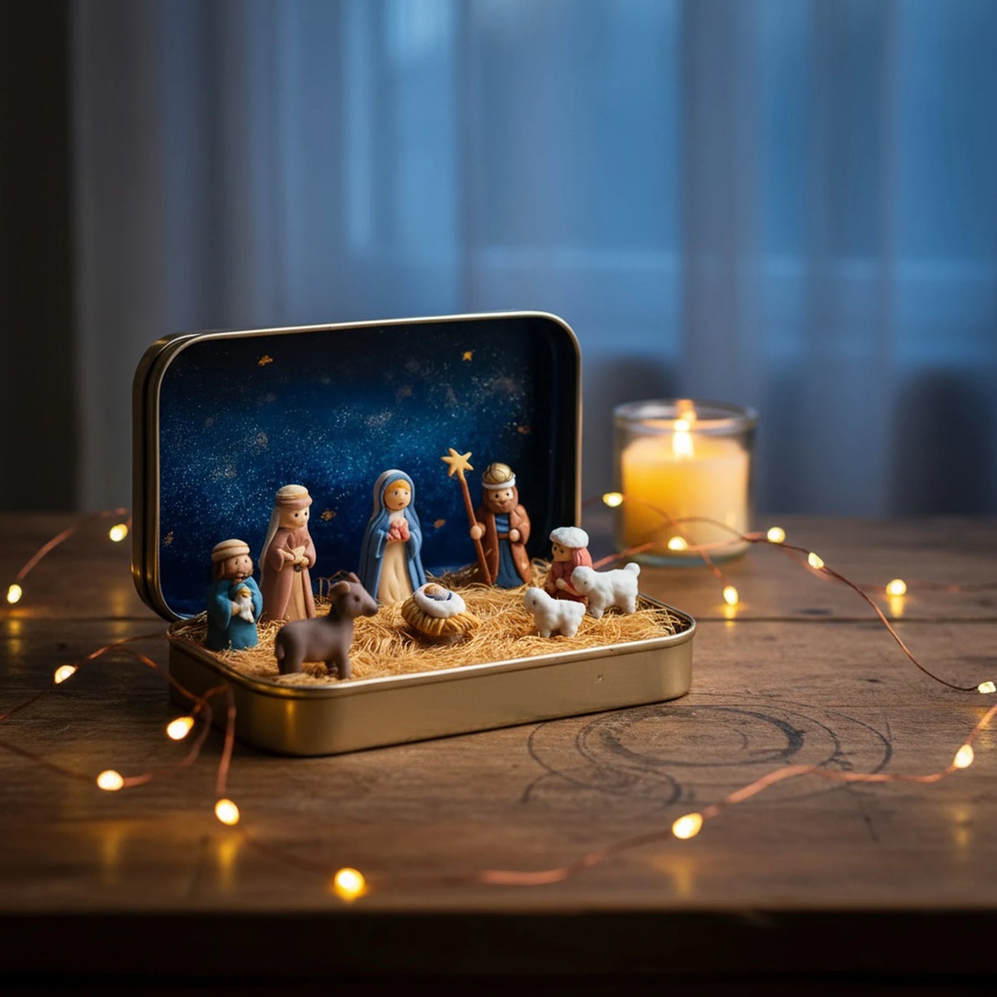 Christmas Nativity Cabin Set