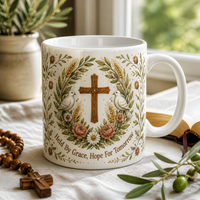 olive wreath of grace ceramic mug