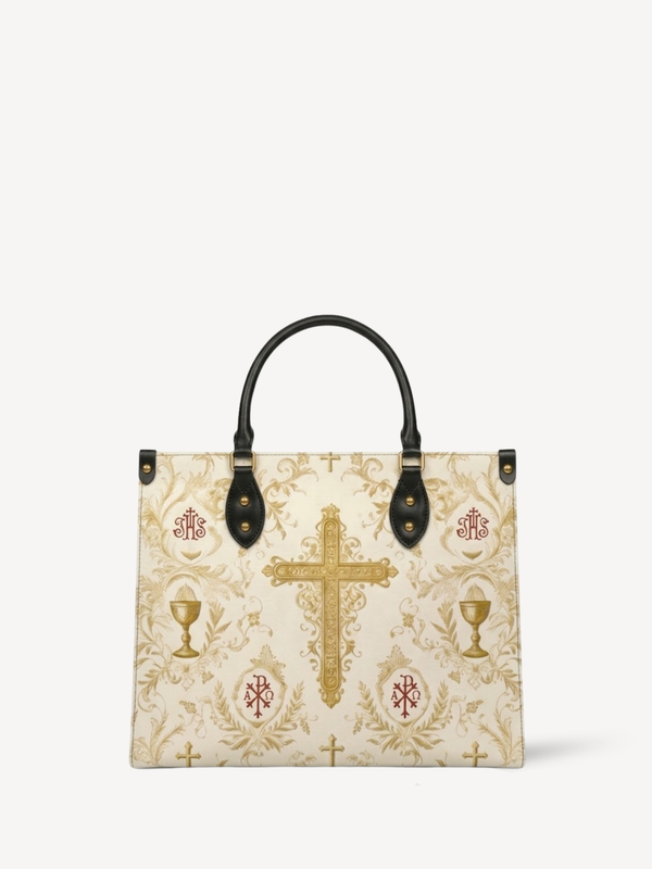 "Devotion" Leather Handbag - Catholic leather goods by Genus Faith