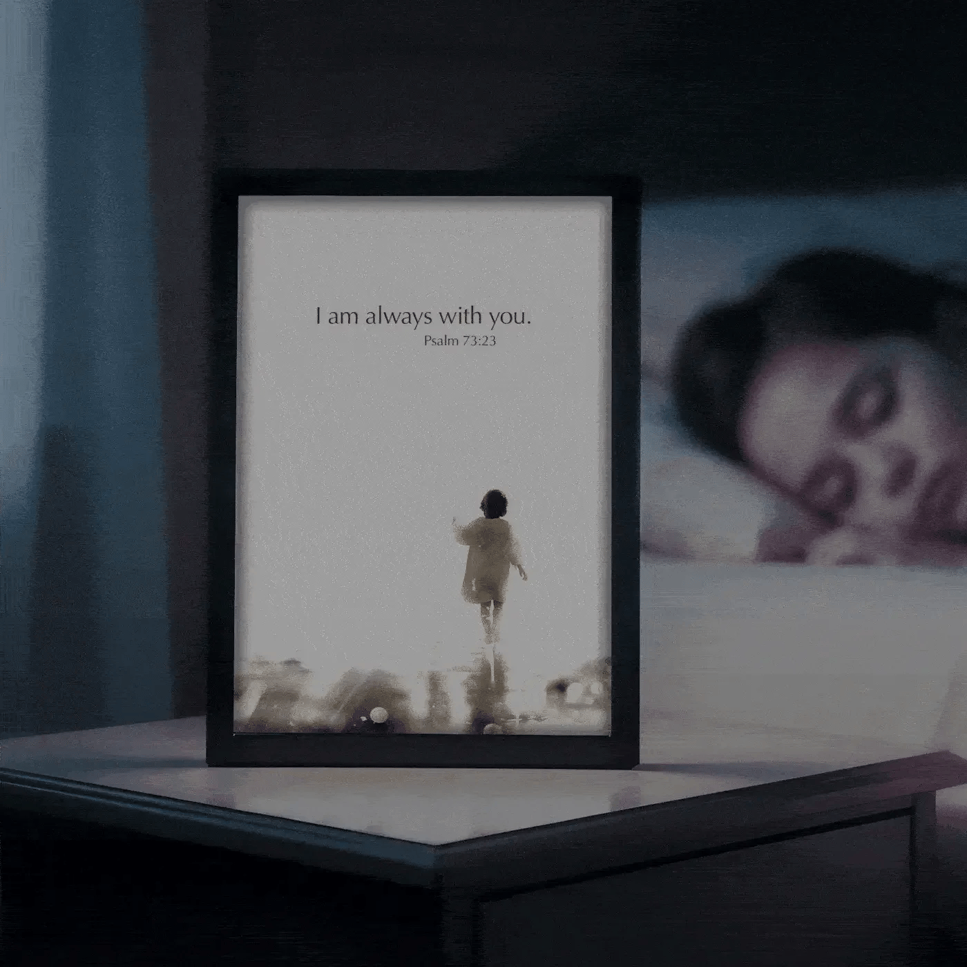 Never Alone - Jesus Lamp Painting