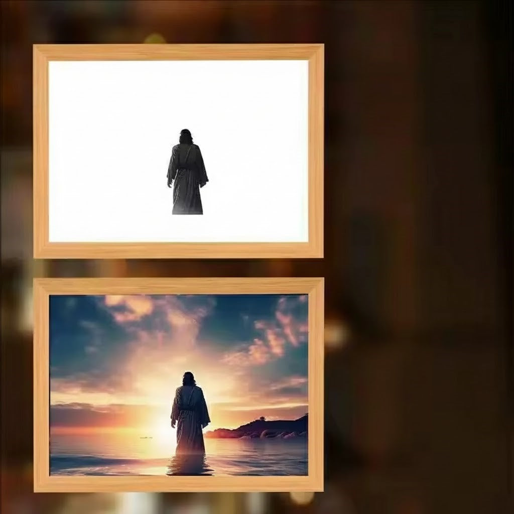 Calm Seas - Jesus Lamp Painting