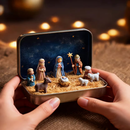 Christmas Nativity Cabin Set