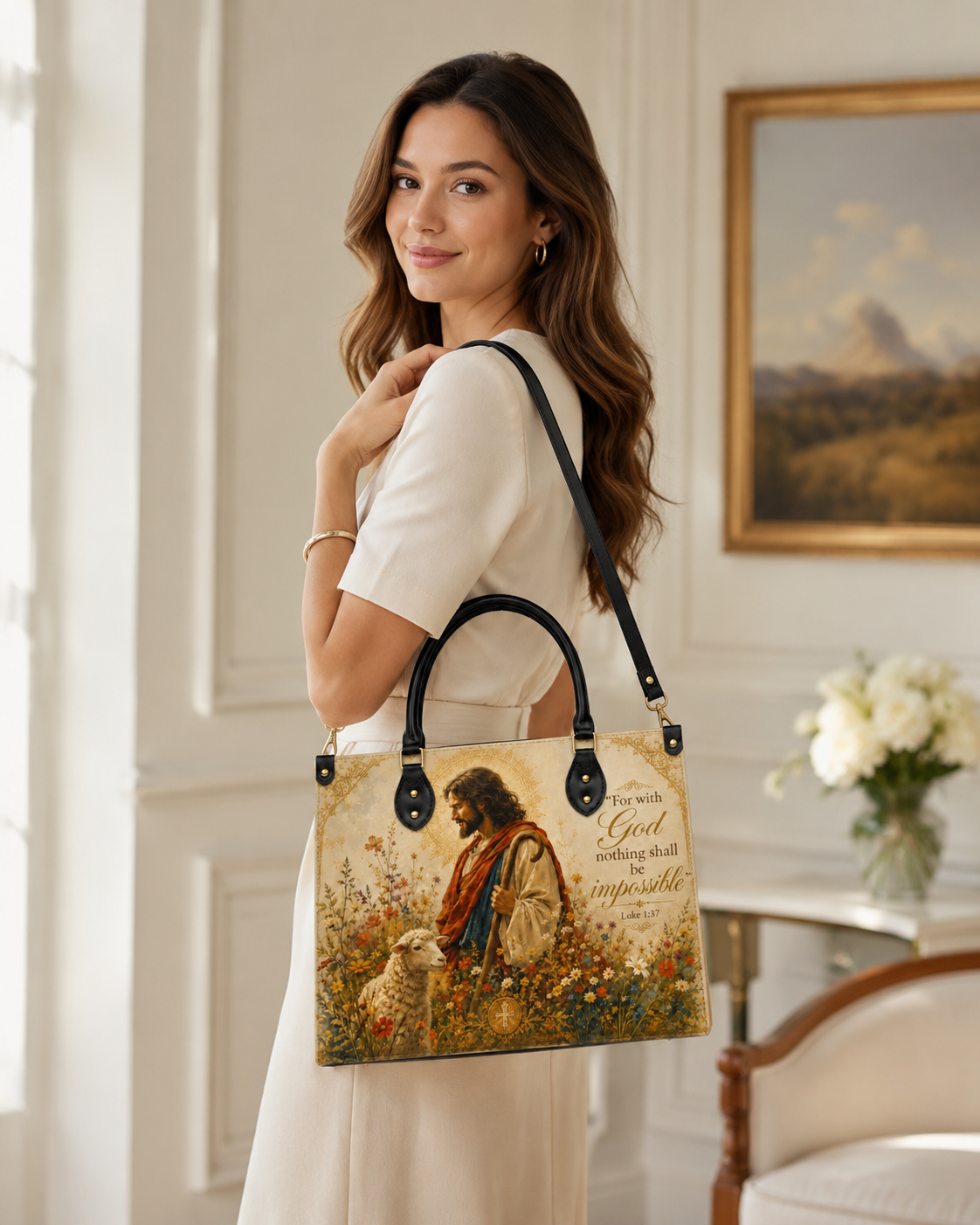 "Agnus Dei" Leather Handbag