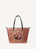 Amoris PU Leather Tote Bag - Christian Tote Bag, front view