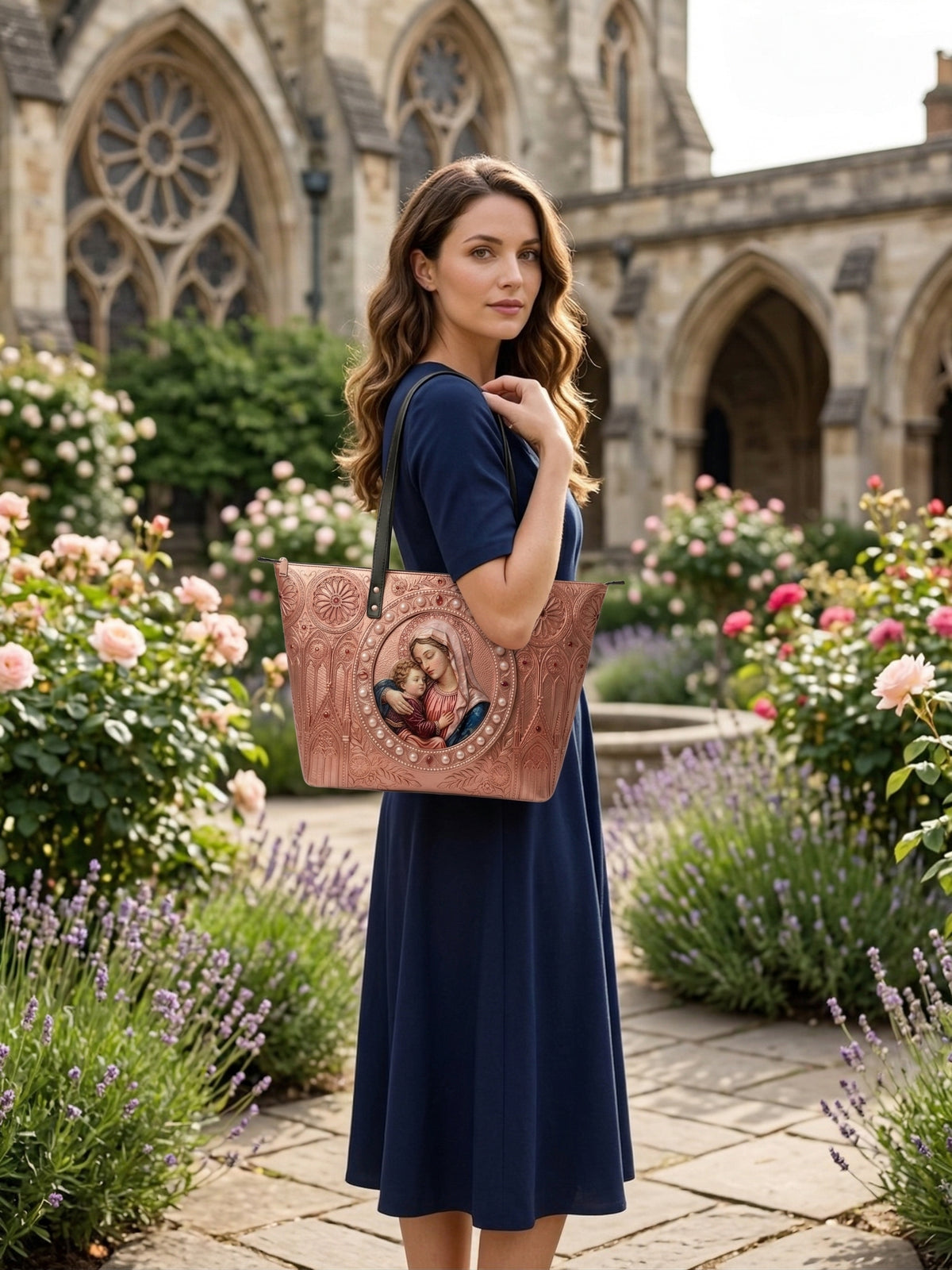 Amoris PU Leather Tote Bag - Christian Tote Bag, styled in the home