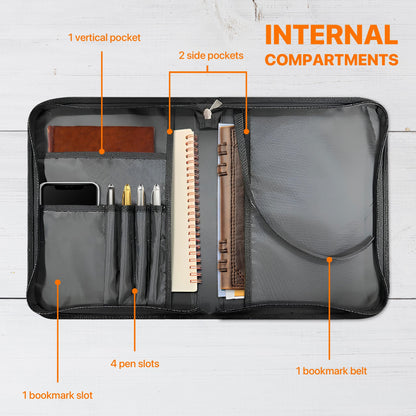 Be Joyful in Hope Quote Leather Book Cover Case