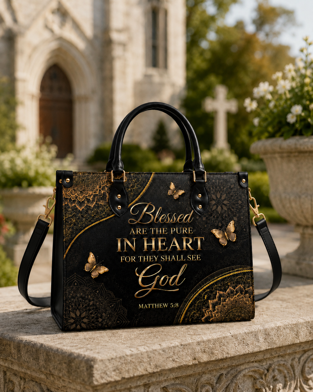 "Blessed Soul" Leather Handbag