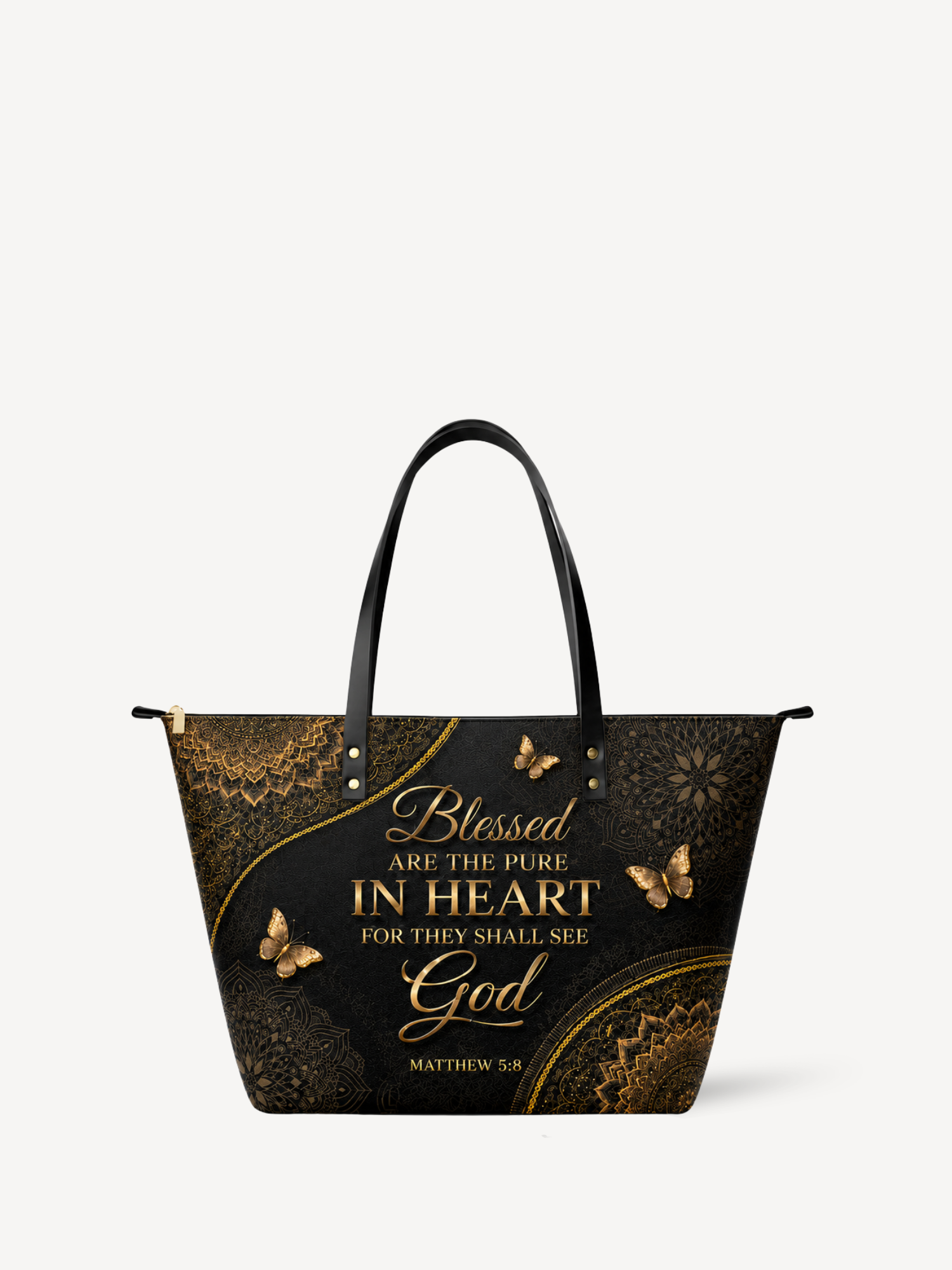 "Blessed Soul" Leather Tote Bag