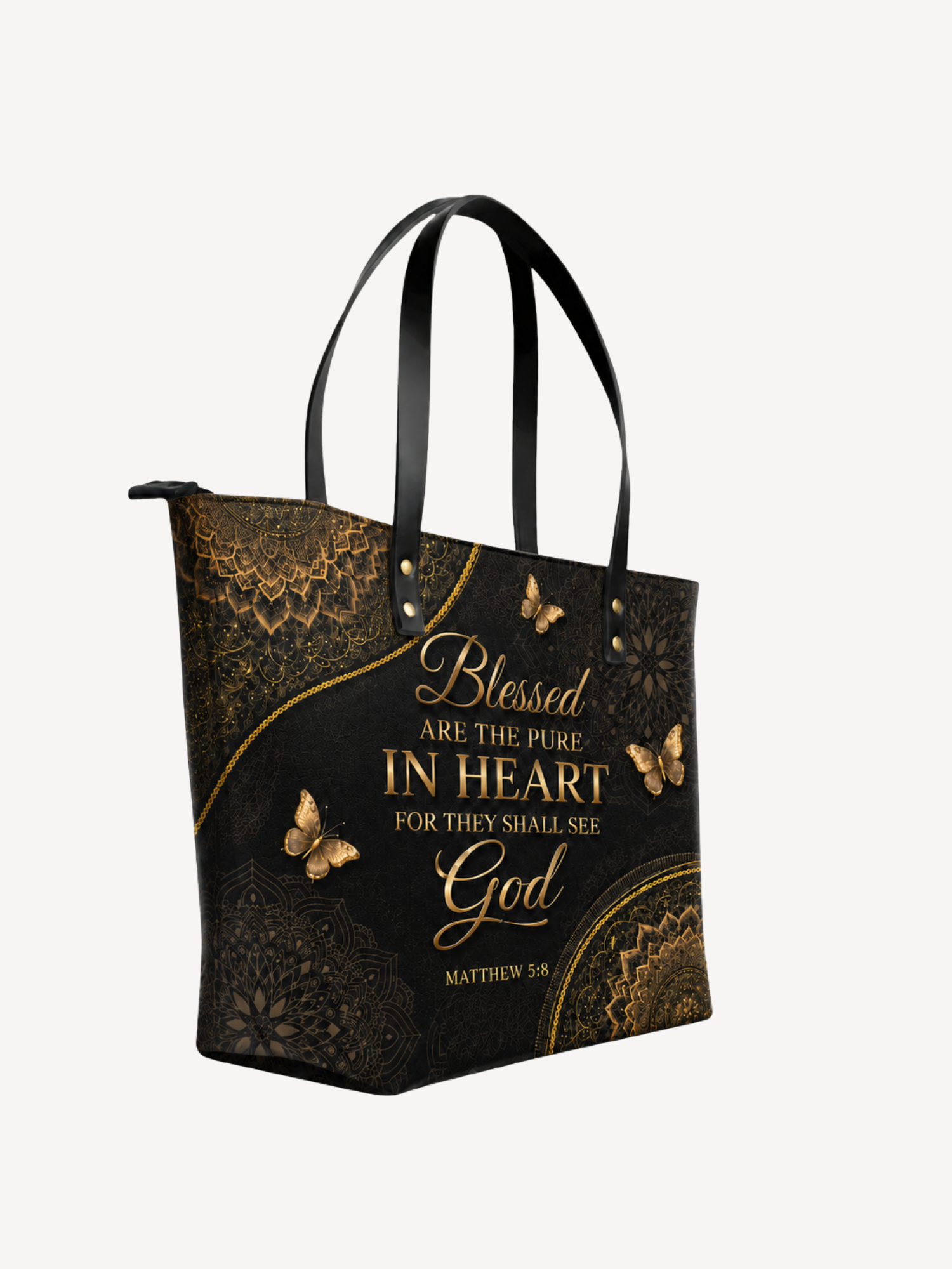 "Blessed Soul" Leather Tote Bag