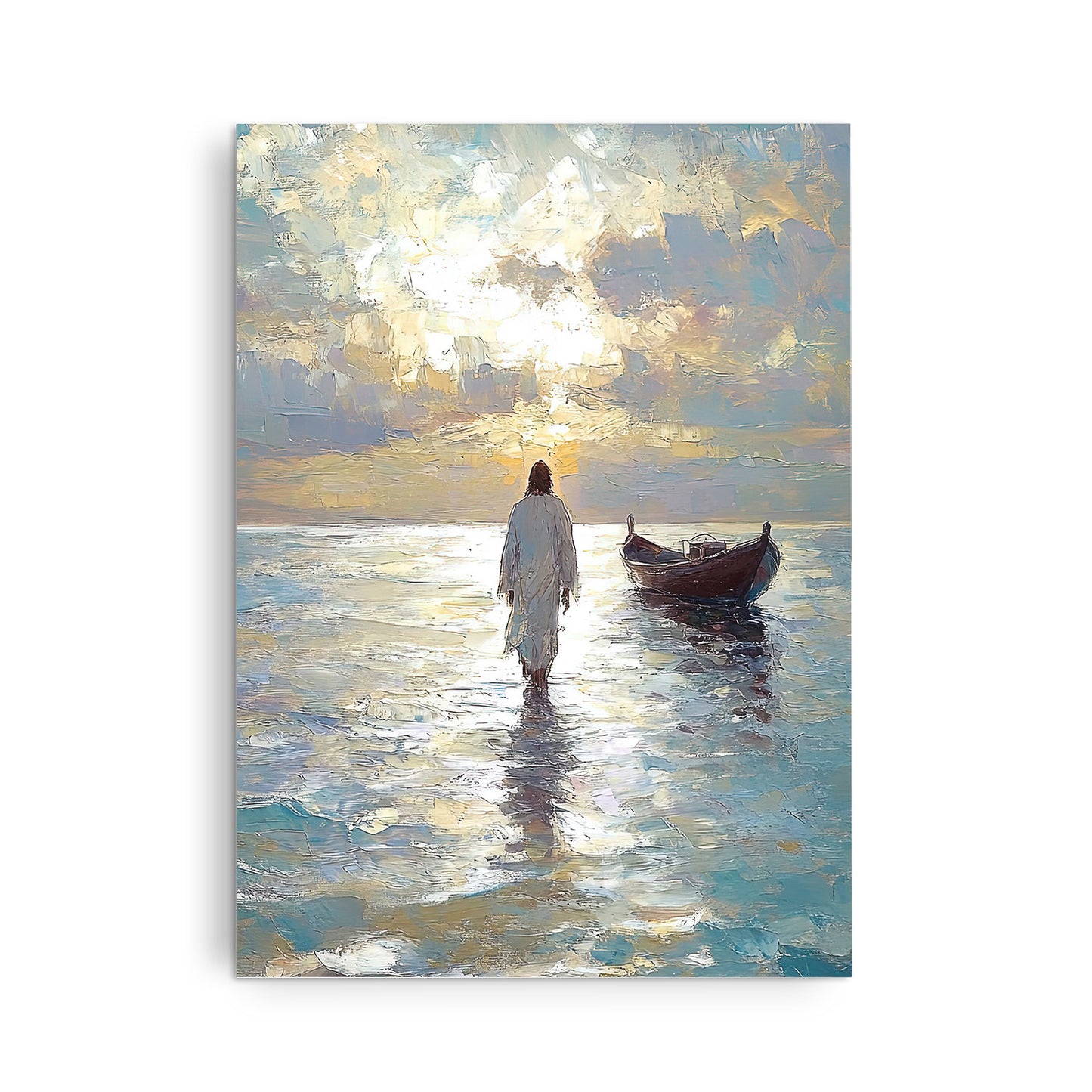 Christ Walking On The Water Canvas Wall Art