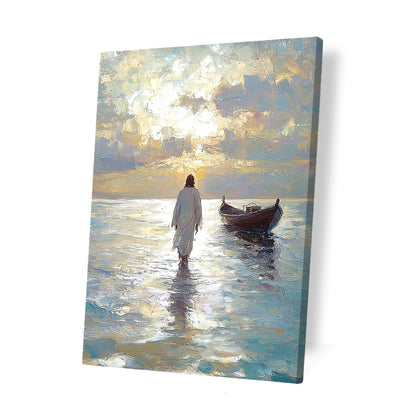 Christ Walking On The Water Canvas Wall Art