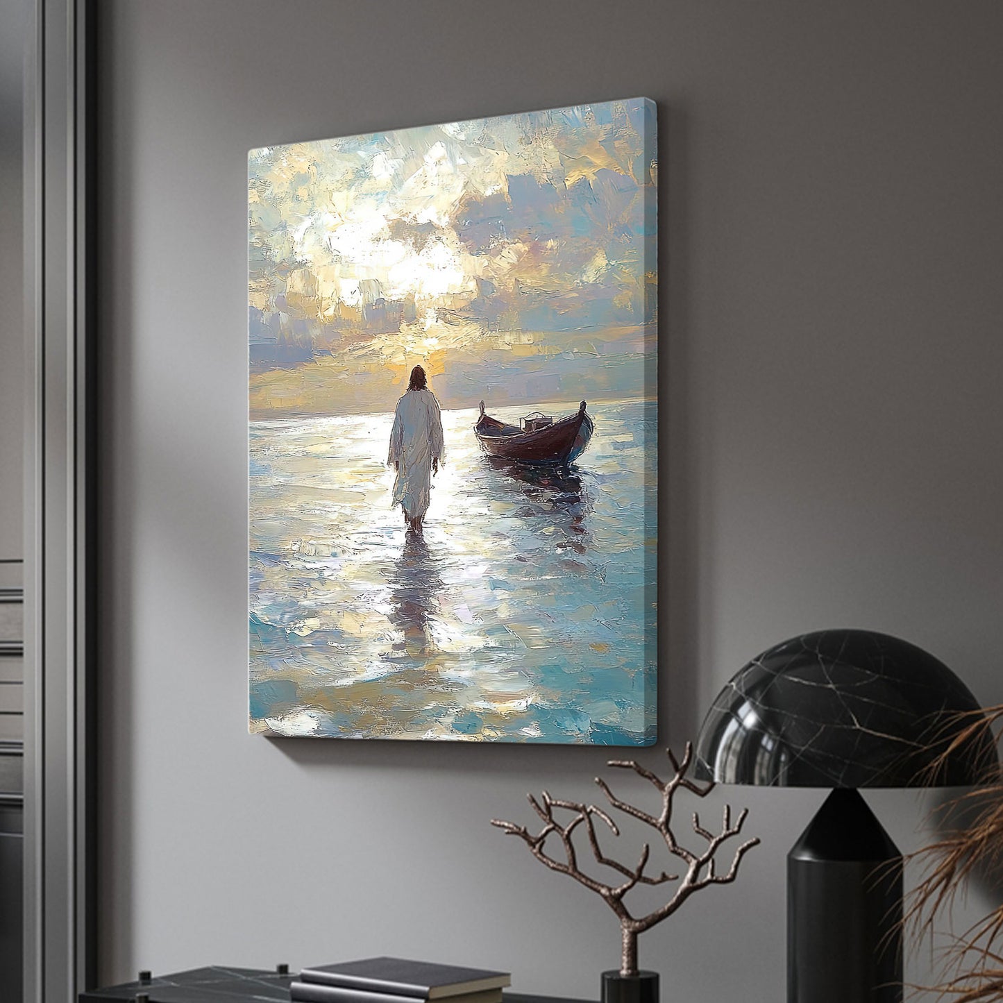 Christ Walking On The Water Canvas Wall Art
