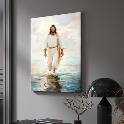 Christian Walking Water Canvas Wall Art
