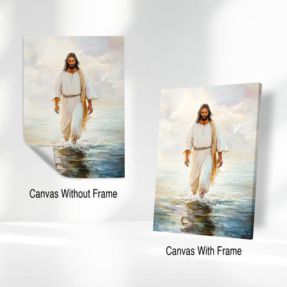 Christian Walking Water Canvas Wall Art
