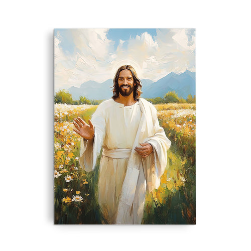 Christian Flower Canvas Wall Art