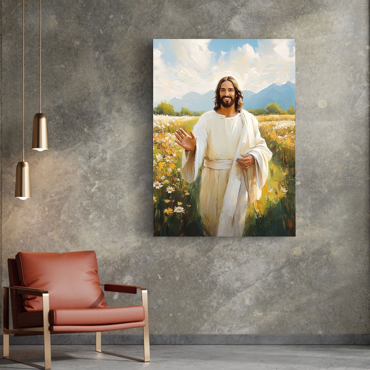 Christian Flower Canvas Wall Art