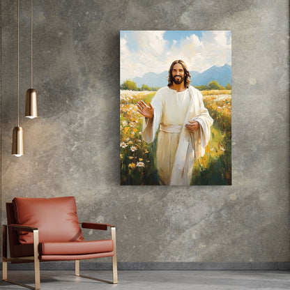 Christian Flower Canvas Wall Art