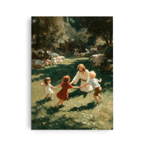 Gentle Scene of Jesus Canvas Wall Art