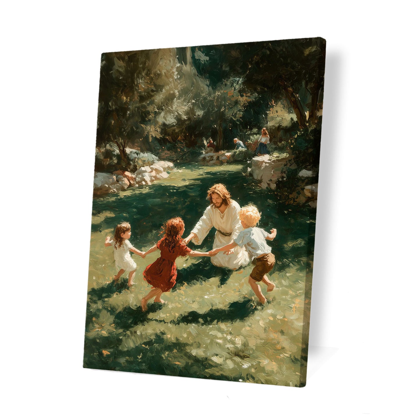 Gentle Scene of Jesus Canvas Wall Art