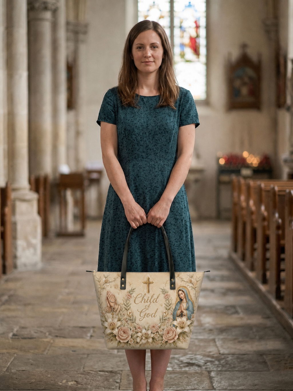 "Child Of God" Leather Tote Bag