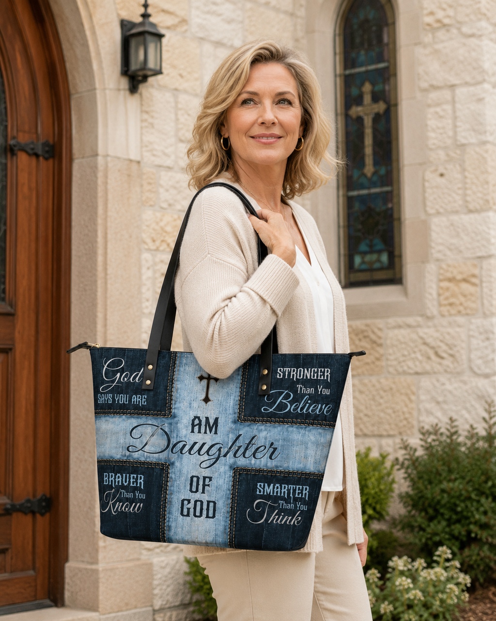 "Chosen Daughter" Leather Tote Bag