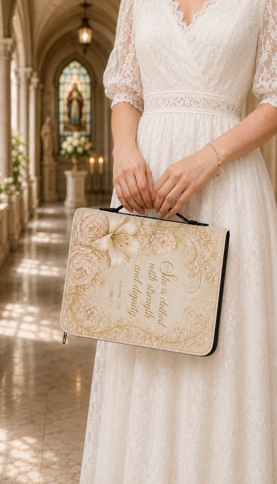 "Dignity Floral" Bible Cover