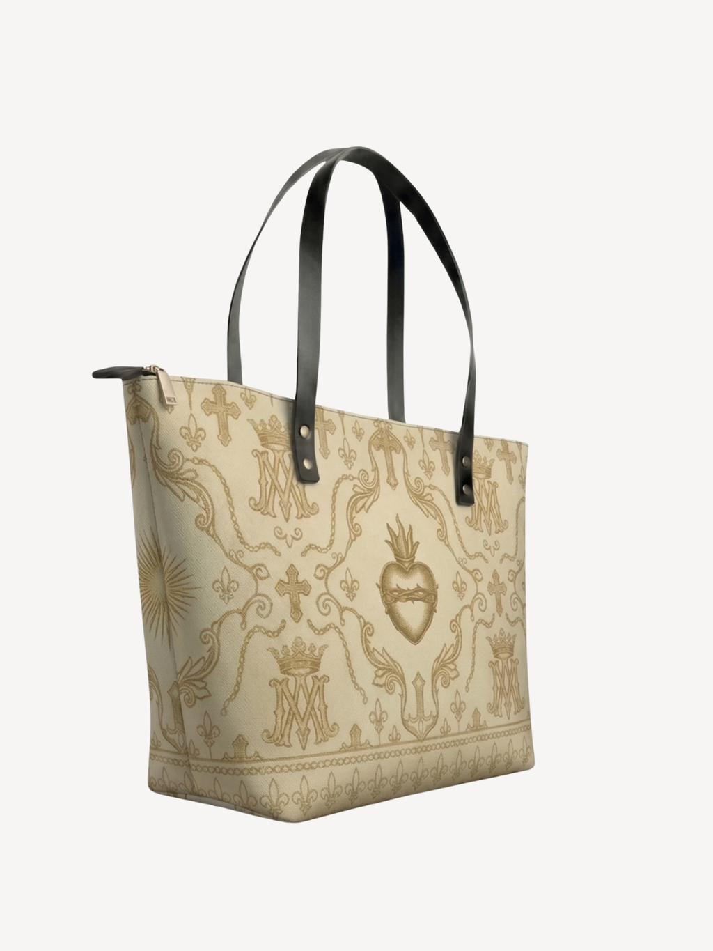 "Divine Heart" Leather Tote Bag