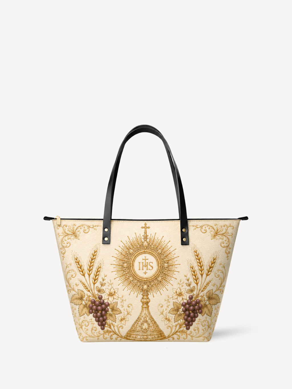 "Eucharistic Harvest" Leather Tote Bag