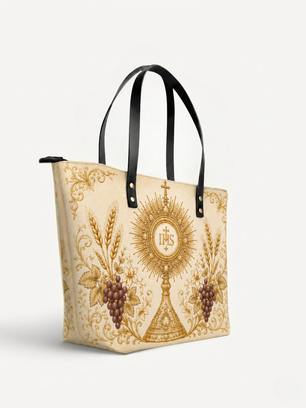 "Eucharistic Harvest" Leather Tote Bag