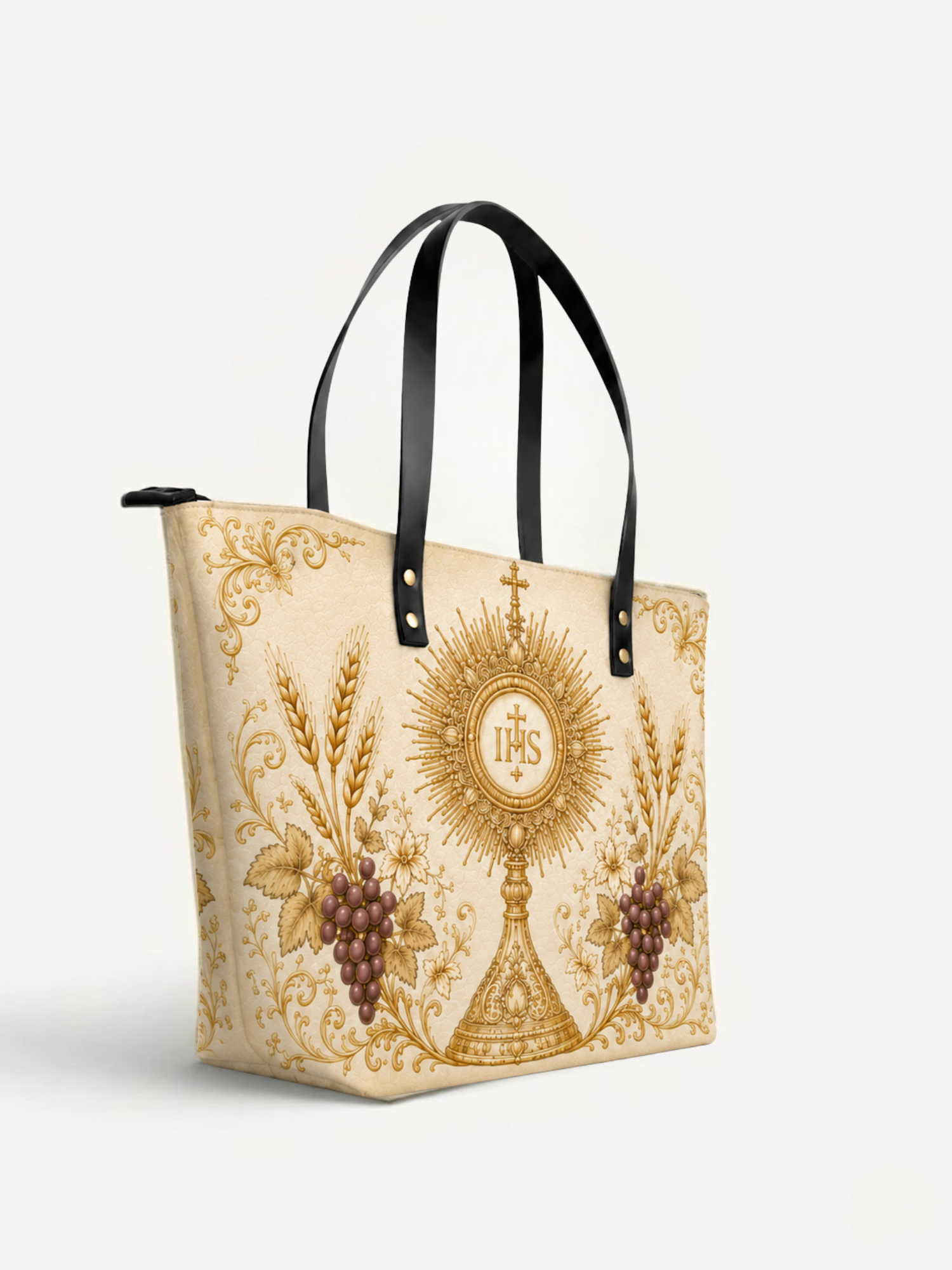 "Eucharistic Harvest" Leather Tote Bag