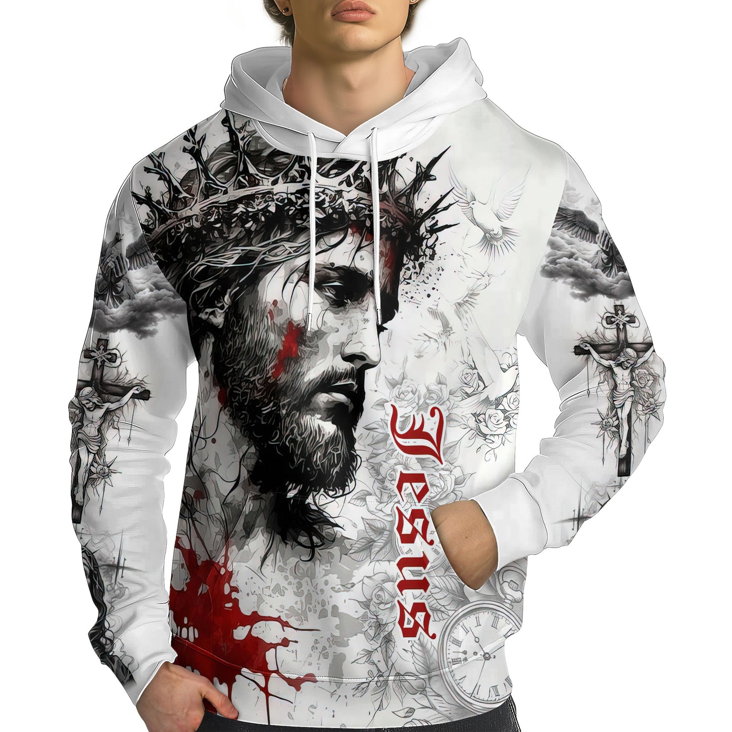 Faith & Sacrifice Hoodie - Crown of Thorns