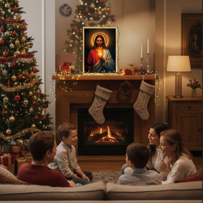 Heart of Light - Jesus Lamp Painting