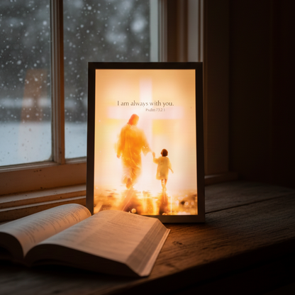 Never Alone - Jesus Lamp Painting