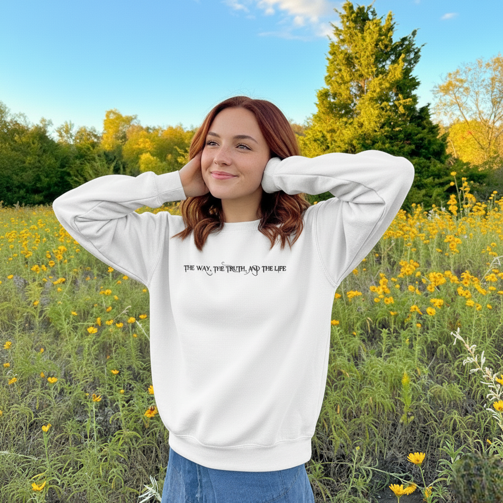 The Way The Truth and The Life Double-Sided Graphic Christian Sweatshirt