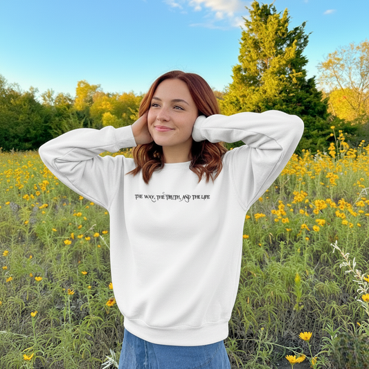 The Way The Truth and The Life Double-Sided Graphic Christian Sweatshirt