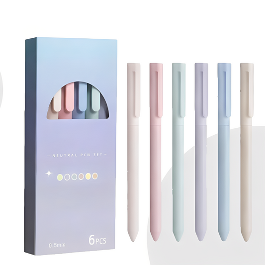 A Beautiful Year Pen Pack – 6 Retro Color Gel Pens for Journaling & Everyday Writing