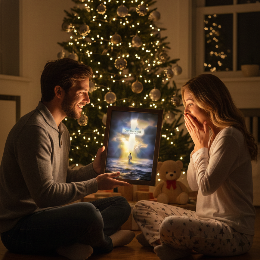 Jesus and the Sea - Jesus Lamp Painting