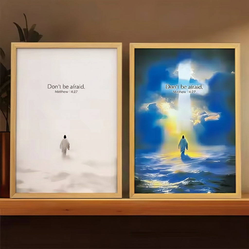 Jesus and the Sea - Jesus Lamp Painting