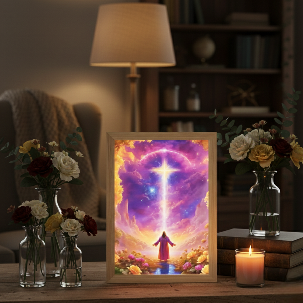 Heaven Garden - Jesus Lamp Painting