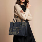 Trust in the Lord Proverbs 3:5 Black Leather Purse - Christian Leather Handbag