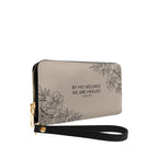 By His Wounds We Are Healed Isaiah 53:5 - Christian Leather Wallet