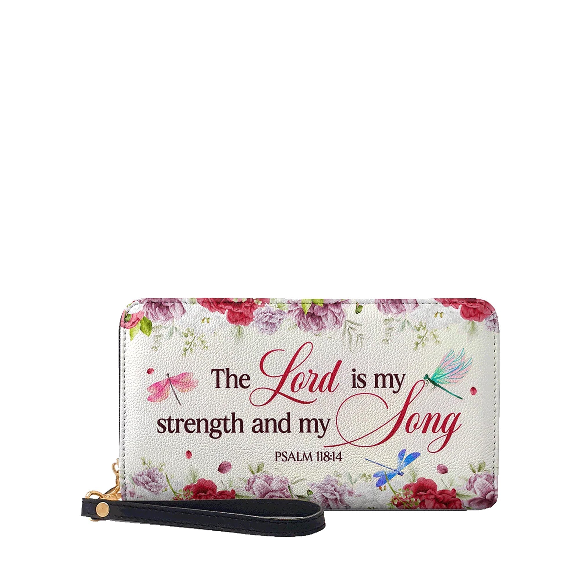 The Lord Is My Strength & Song Psalm 118:14 - Christian Leather Wallet