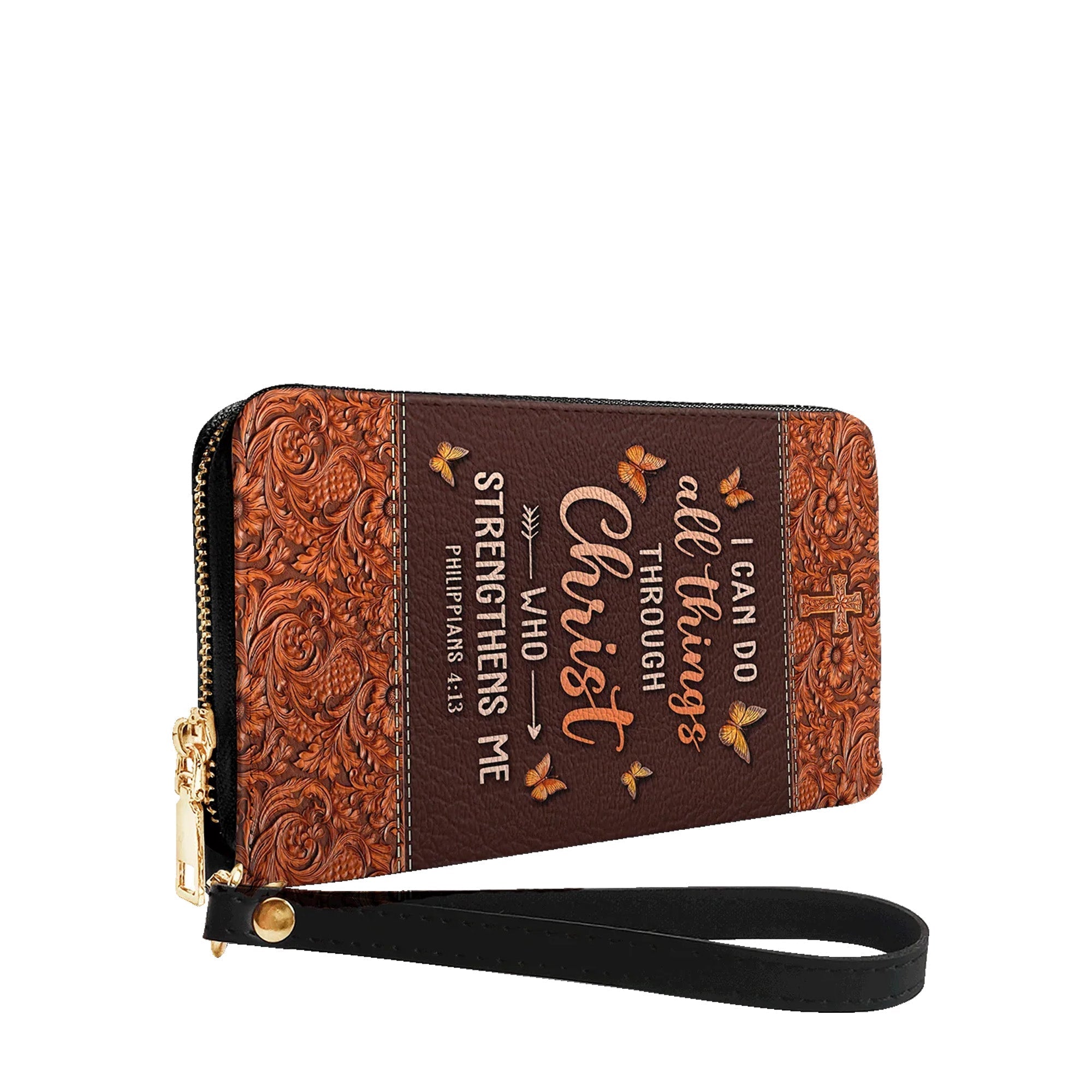 I Can Do All Things Through Philippians 4:13 Purse - Christian Leather Wallet