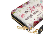 The Lord Is My Strength & Song Psalm 118:14 - Christian Leather Wallet