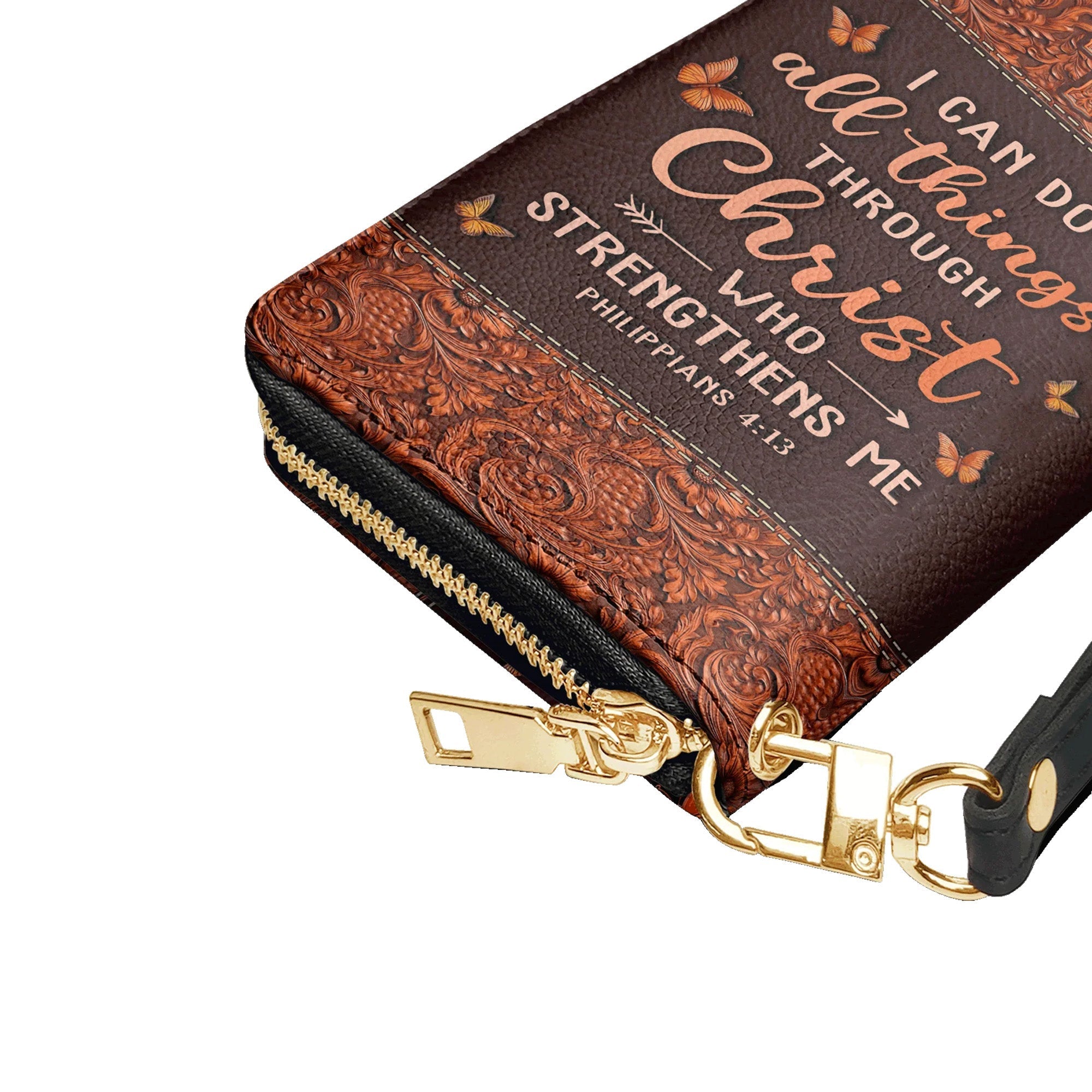 I Can Do All Things Through Philippians 4:13 Purse - Christian Leather Wallet